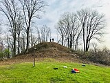 Indian mound which was located on the Philip A. Fick property. 2018 Photo, courtesy of Mark Leach.