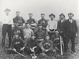 Henry Hoch, Jr. is center of the first row & D. C. Kroening is on the left. Tom Schaeffer is second from the right, top row. Albert Wilmas is upper row, far left. Courtesy of