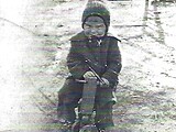 3 yr. old Marvin W. Mertz playing in the snow, 1930. Son of William & Hilda Wiehage Mertz, grandson of Franz Ludwig Wiehage & Philippe Schmittott. Courtesy of Marvin Mertz.