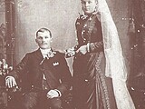 Wedding picture of Felix and Pauline (Hoefer) Queathem